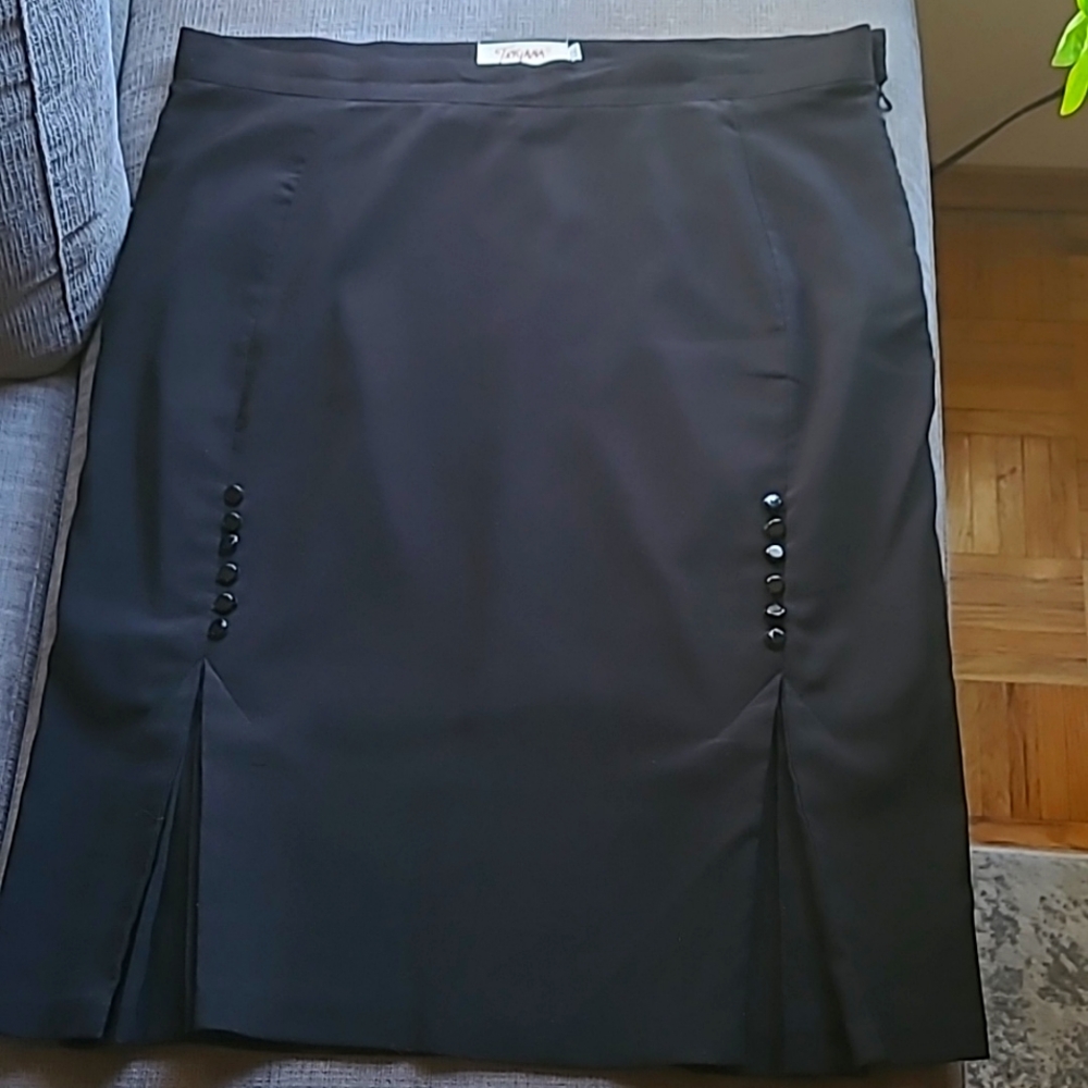Tatyana XXL Retro 50's Pinup Catwalk Black Pencil Skirt